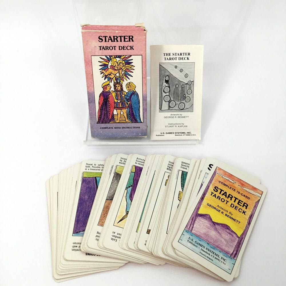 Vintage Starter Tarot Deck George Bennett US Games Incomplete Missing 6 of Wands